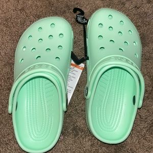 Light green crocs